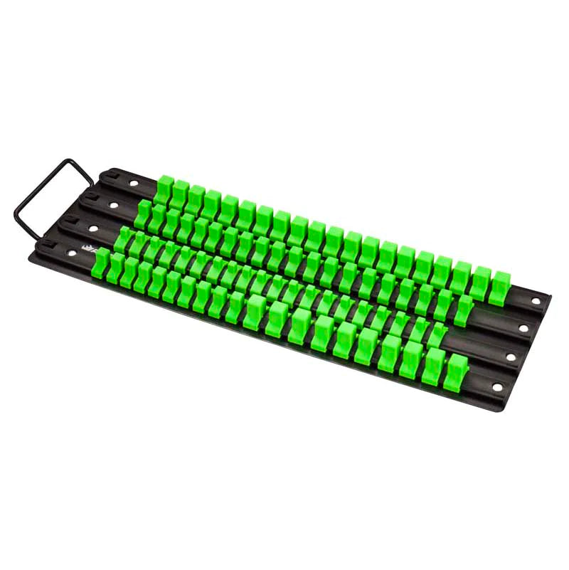 black / green socket tray