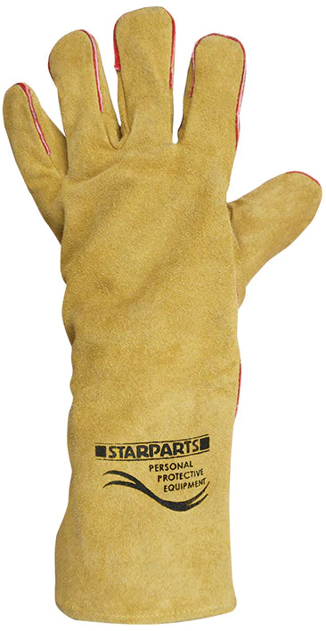 STARPARTS Premium Leather 16 Inch Extra Long Cuff Welders Gloves