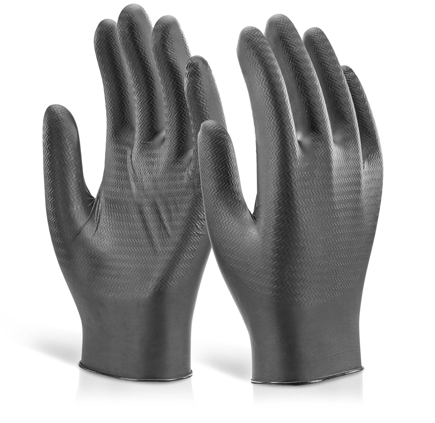 GLOVEZILLA - The Ultimate Black Nitrile Work Glove for Heavy Duty Protection QTY 100