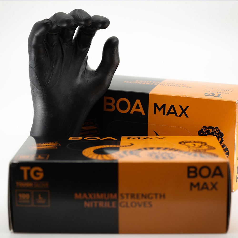 PPE Automotive Nitrile Safety Glove Work TOUGH GLOVE BOA MAX 