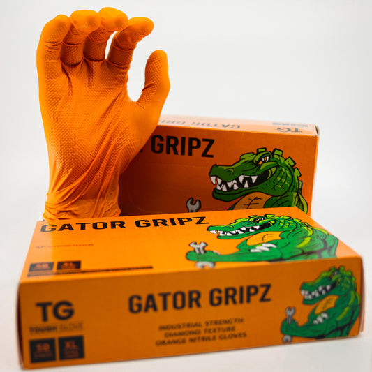 Nitrile rubber  nitrile  glove  PPE TOUGH GLOVE GATOR GRIPZ PPE 