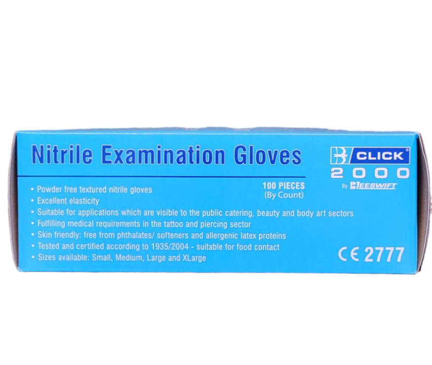 Blue Nitrile Medical Grade Gloves QTY 100