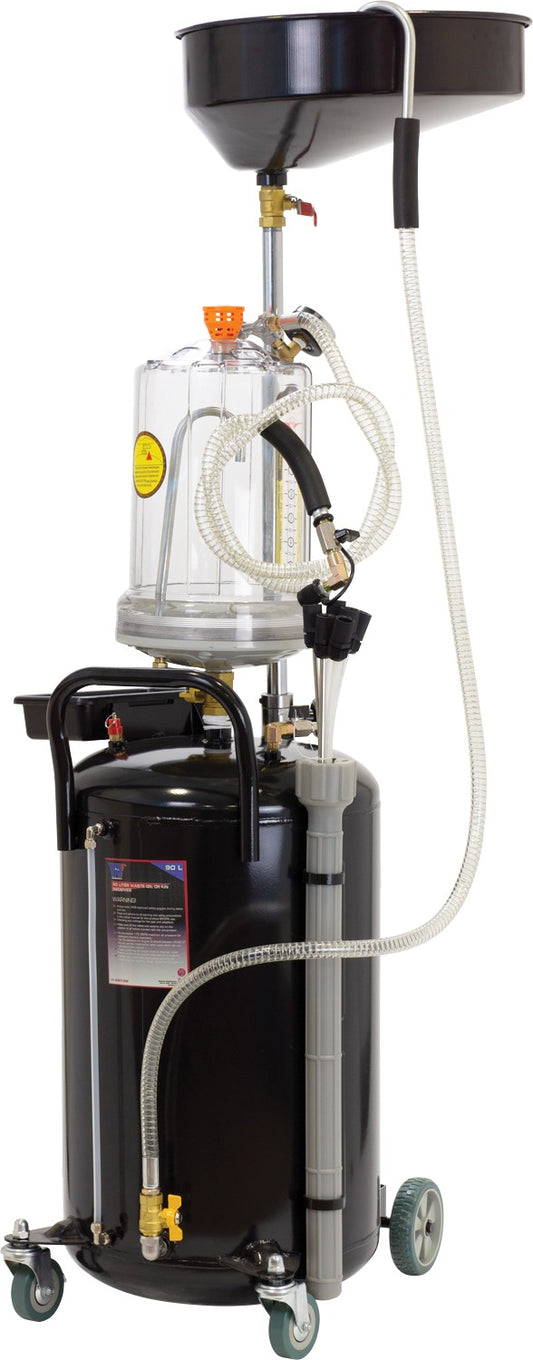 Oil Drainer Suction Evac With Air support 70 Litre