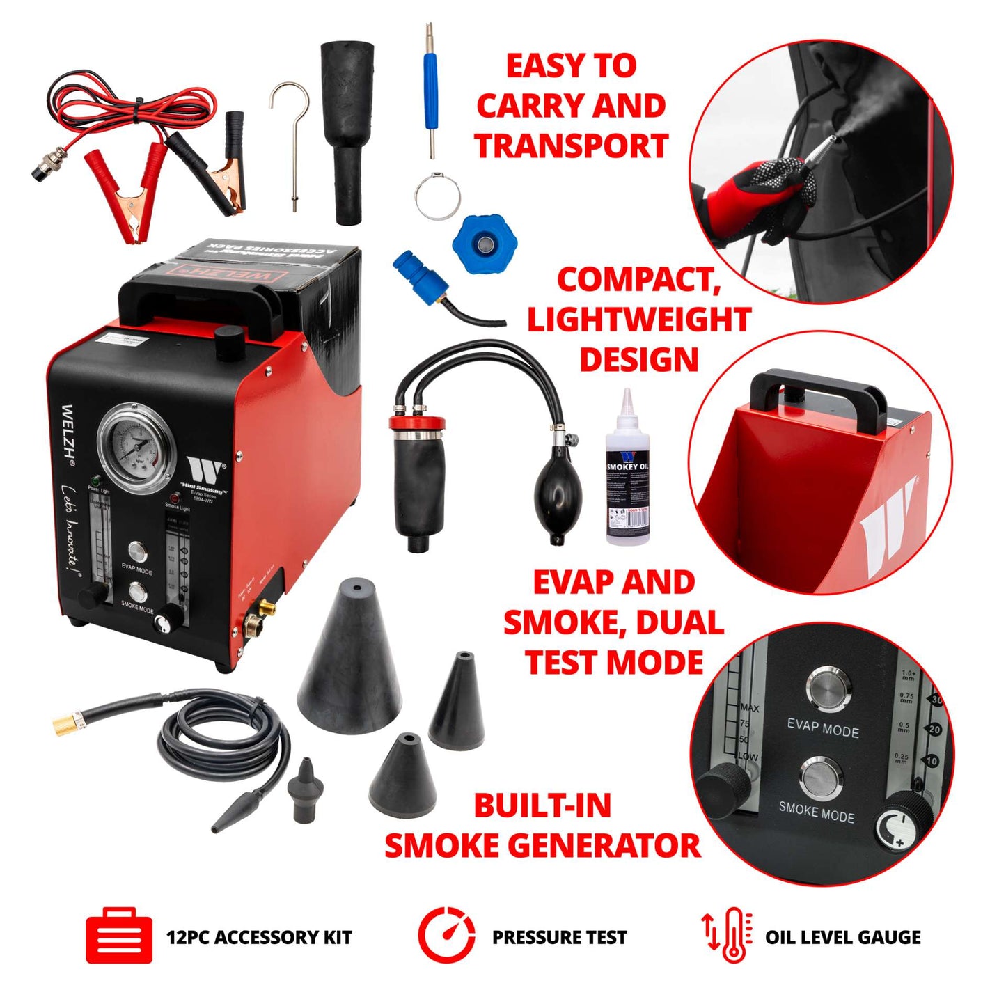 Smoke Machine & E-VAP Diagnostic Leak Detector